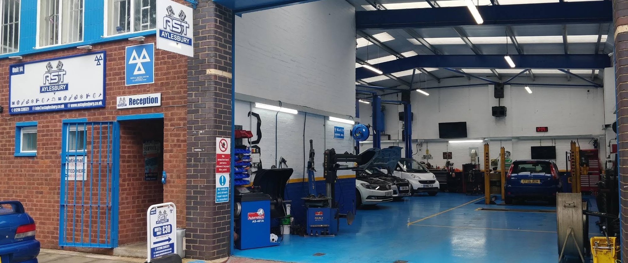 The AST Aylesbury workshop at Unit 14, Park Street Industrial Estate